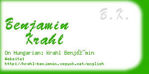 benjamin krahl business card
